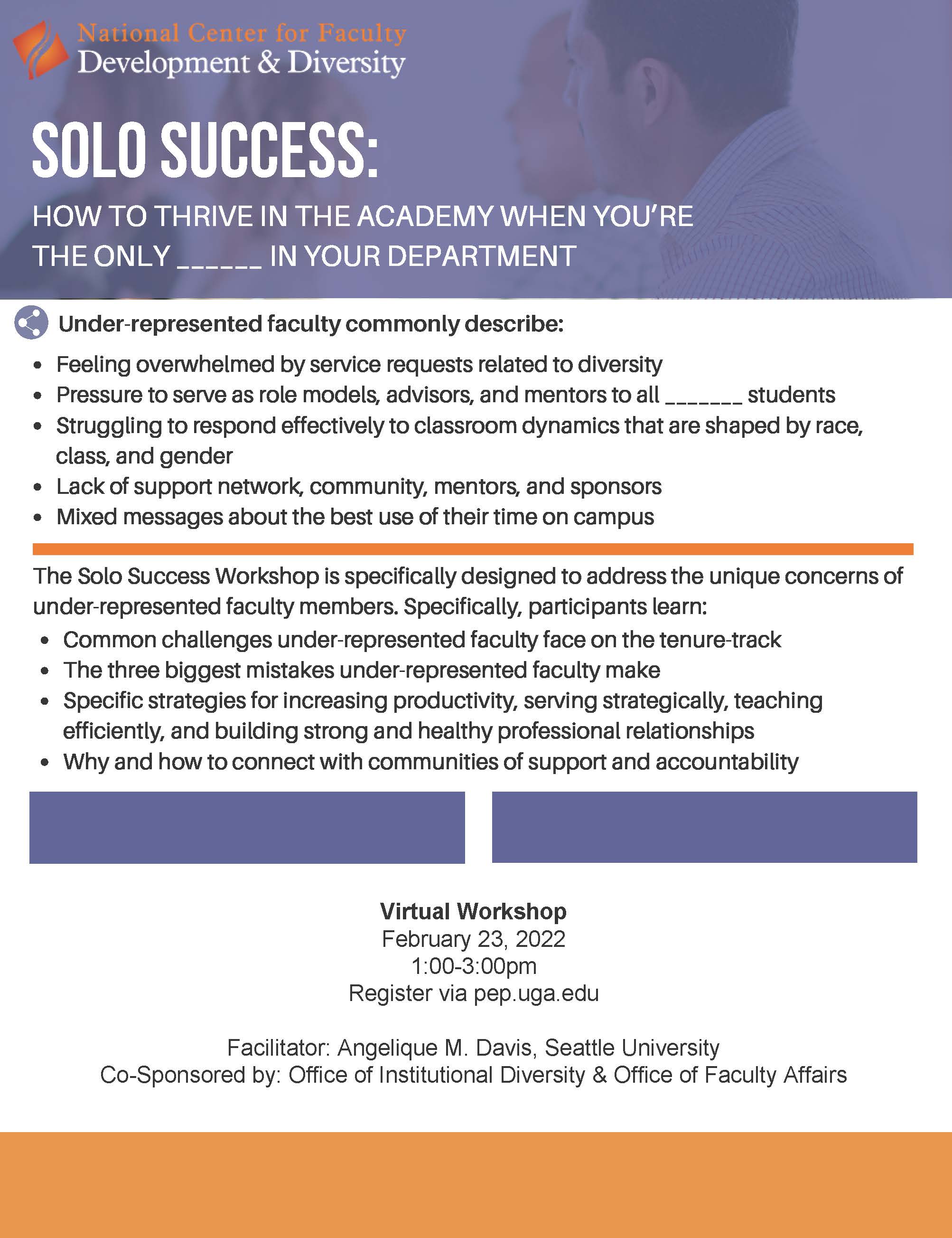 Solo Success Workshop Flyer